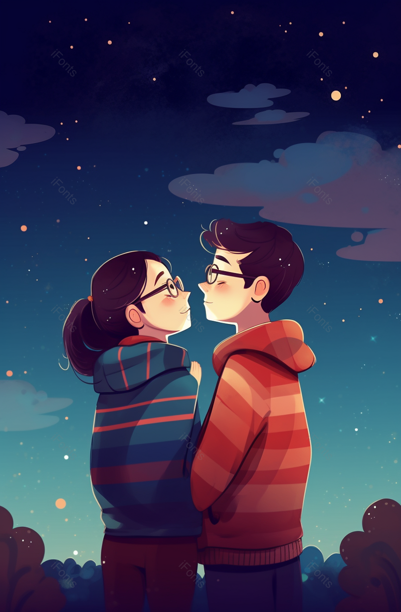 温馨浪漫情人节夜晚插画背景,插画/手绘图,插画/手绘图库,插画/手绘图下载,插画/手绘